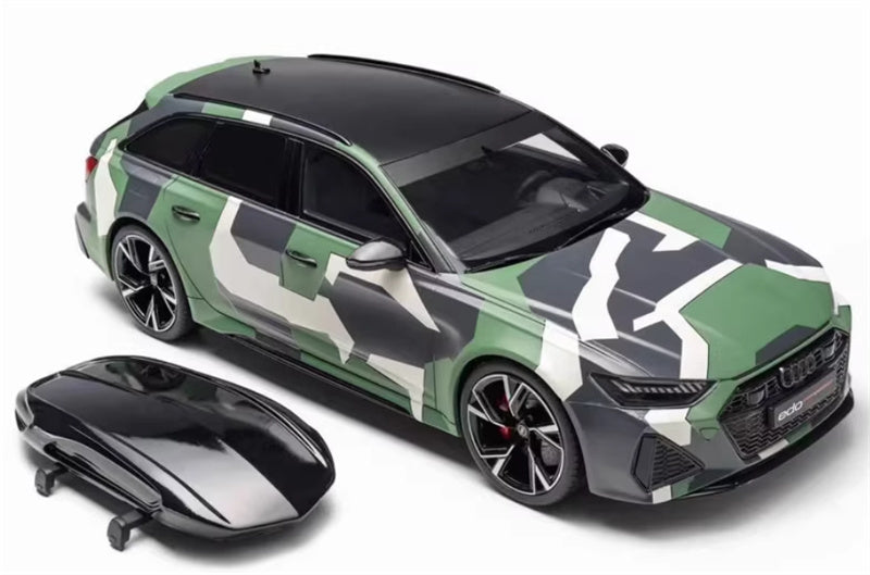 1:18 Audi ABT RS6 Avant C8  military green camouflage  GT SPIRIT W/ roof box Limited Edition 888PCS ONLY Resin Car Model