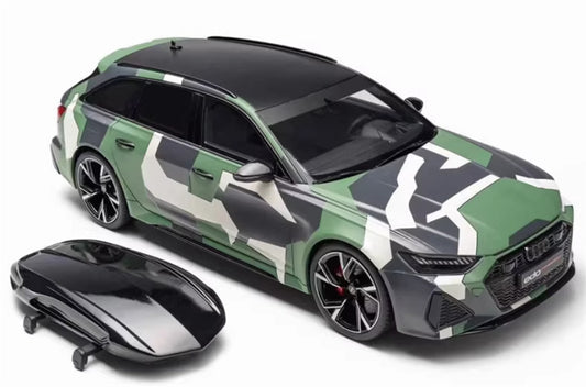 1:18 Audi ABT RS6 Avant C8  military green camouflage  GT SPIRIT W/ roof box Limited Edition 888PCS ONLY Resin Car Model