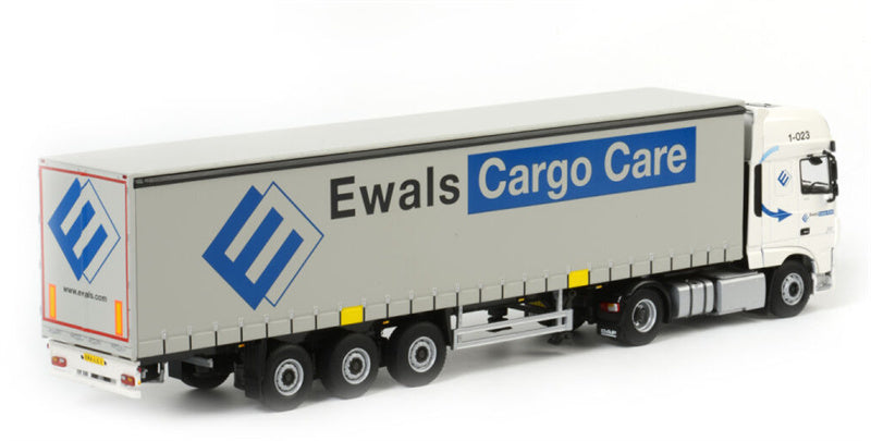 WSI DAF XF SC 4x2 Curtainside trailer Ewals 1:50 Truck Pre-built Model