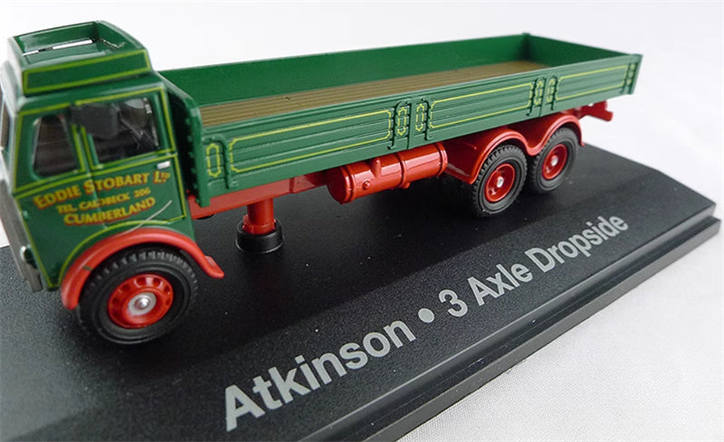 FLOZ Atkinson 3 Axle Dropside Pickup container truck Eddie Stobart army green 1:76 Truck Pre-built Model