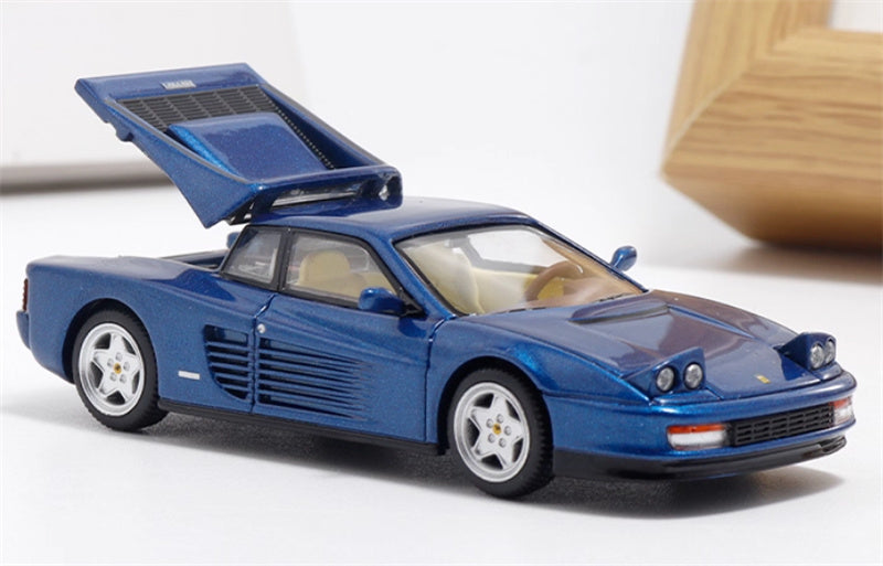 XF MODEL Ferrari Testarossa F110 supercar Blue 1:64 Car Pre-built Model view3