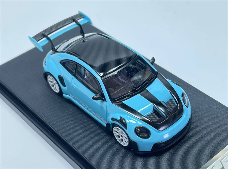 1:64 Porsche 911 992 GT3 Sky Blue Beetle RS TimeMicro x PSC DESIGN Limited Edition DIECAST Civil Car Model