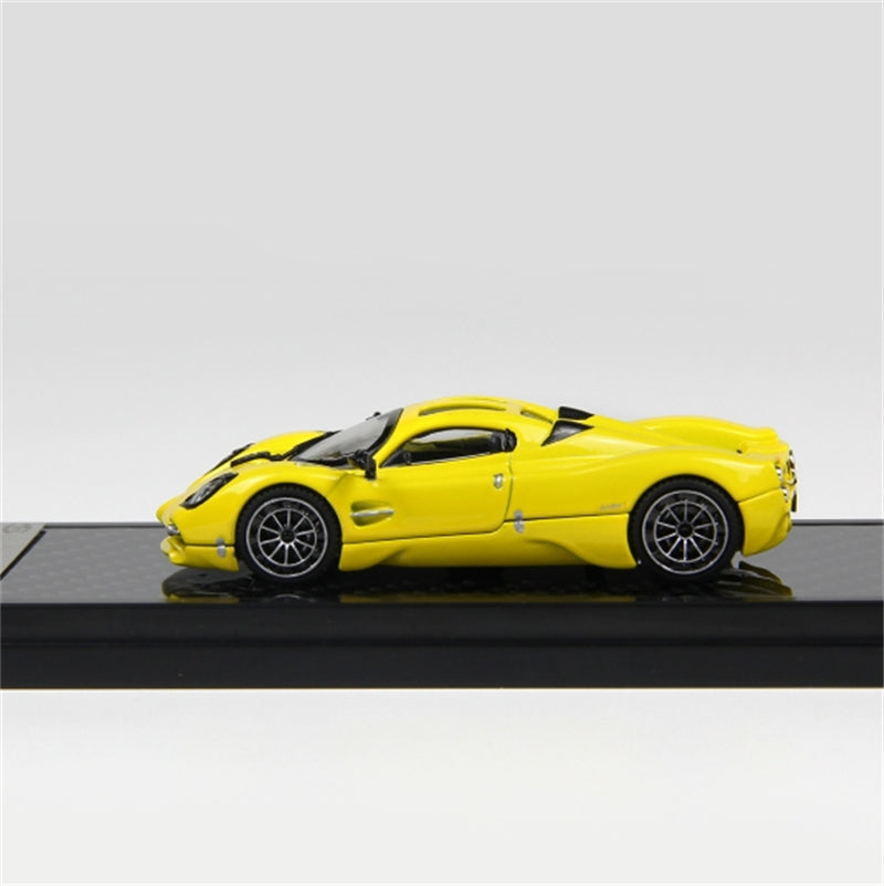 LCD-MODELS Pagani Utopia Super Cars Coupe Yellow 1:64 car Pre-built Model view3