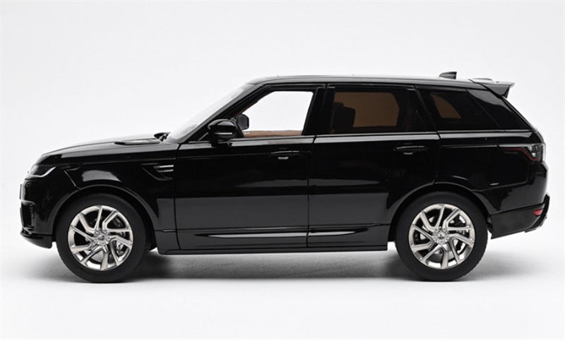 WHELART Range Rover Sport 2018 black - Silver wheels 1:18 Car Pre-built Model view6