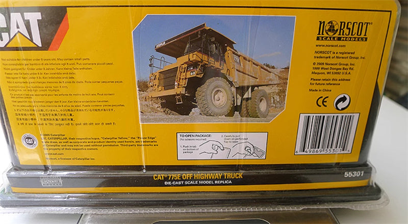 Norscot cat 775E Off Highway Truck yellow 1:64 Truck Pre-built Model
