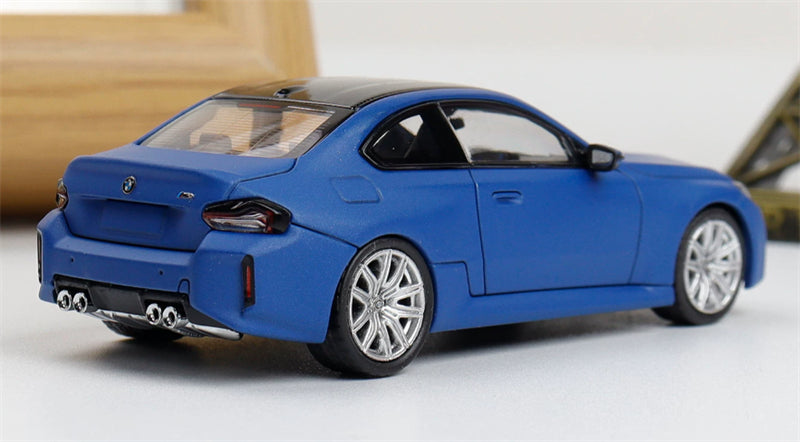 1:64 BMW M2 G87 Frozen Portimao Blue Howie Model DIECAST Civil Car Model