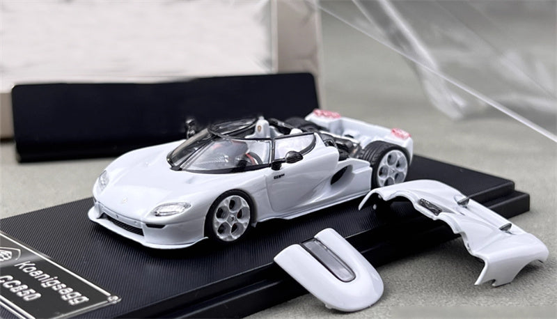 Rhino Model Koenigsegg CC850 Supercar Limited Edition 999PCS ONLY white 1:64 Car Pre-built Model view1