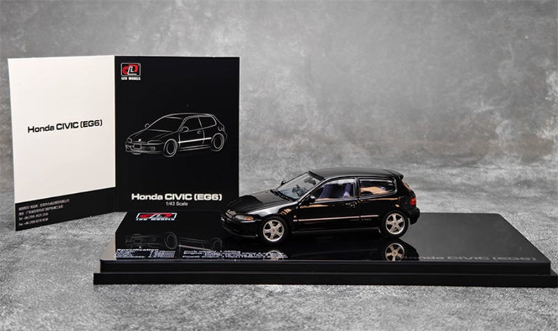 LCD-MODELS Honda Civic SiR II EG6 Fully open black 1:43 Car Pre-built Model view8