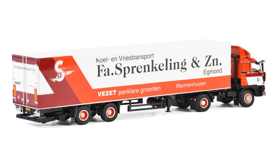 WSI DAF 3300 4x2 REEFER TRAILER - 2 AXLE Fa. Sprenkeling & Zn 1:50 Truck Pre-built Model