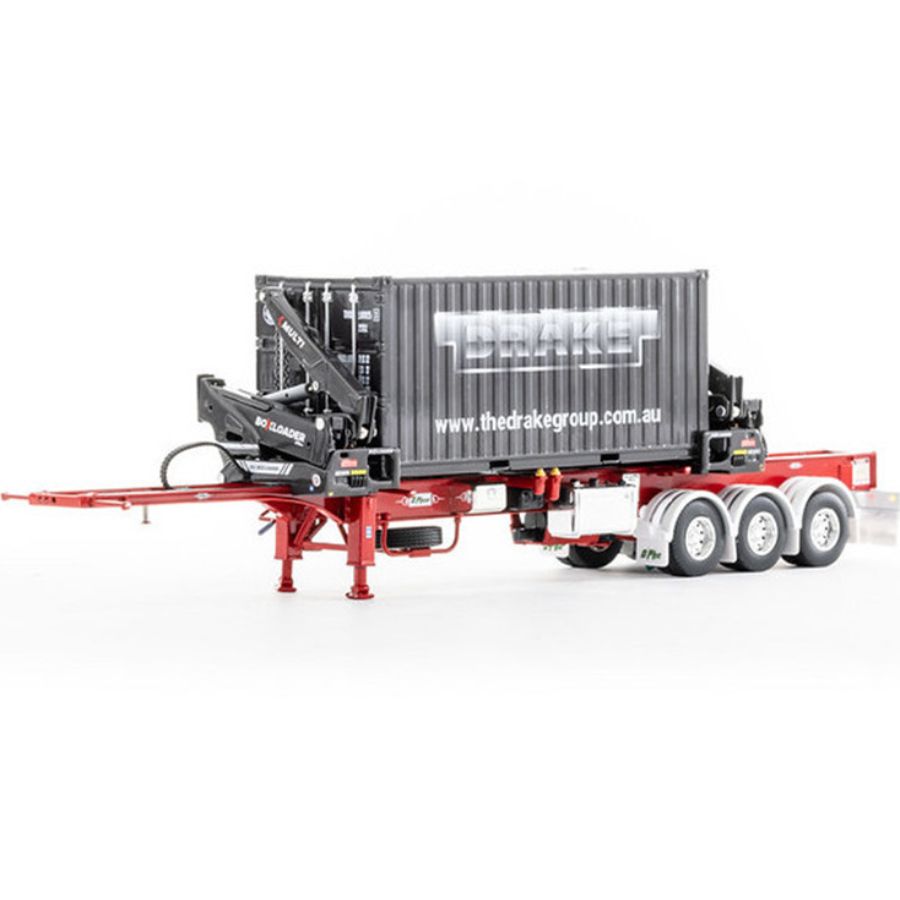 Drake O’Phee BoxLoader Container trailer RED 1/50 DIECAST Truck