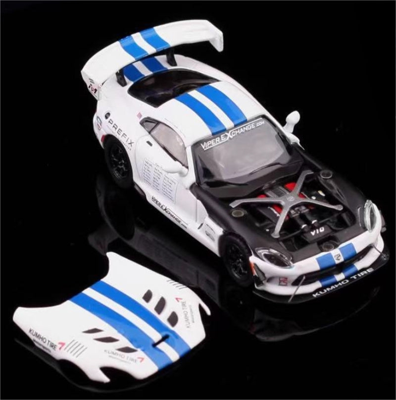 Hone Model Dodge VIPER ACR White Nurburgring Limited Edition 599PCS ONLY 1:64 car Pre-built Model view3