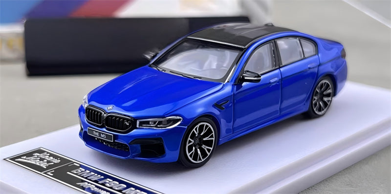 1:64 BMW M5 F90 Marina Bay Blue Howie Model DIECAST Civil Car Model