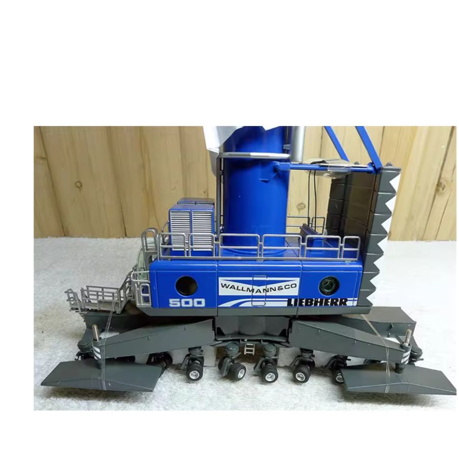 NZG Liebherr LHM 500 Mobile Harbour Wallmann & co Crane blue 1:87 DIECAST Crane Truck