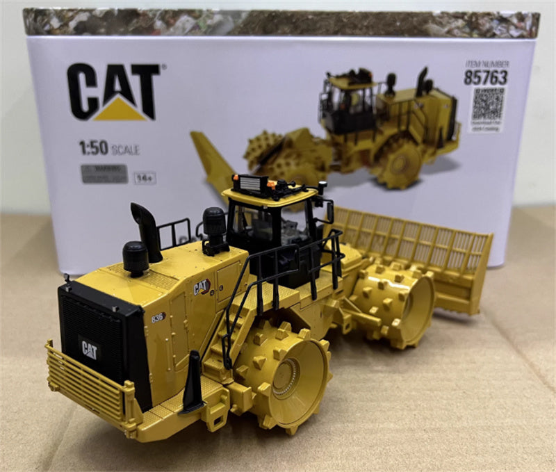 CATERPILLAR 836 Landfill compactor Yellow 1:50 Truck Pre-built Model