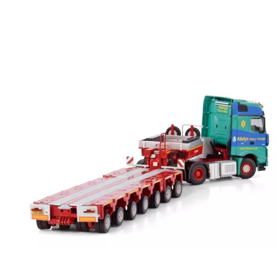 WSI MERCEDES MP4 AROCS BIG SPACE 6X4 INTER COMBI SCHEUERLE SET ALLELYS 1:50  DIECAST Truck Lorry