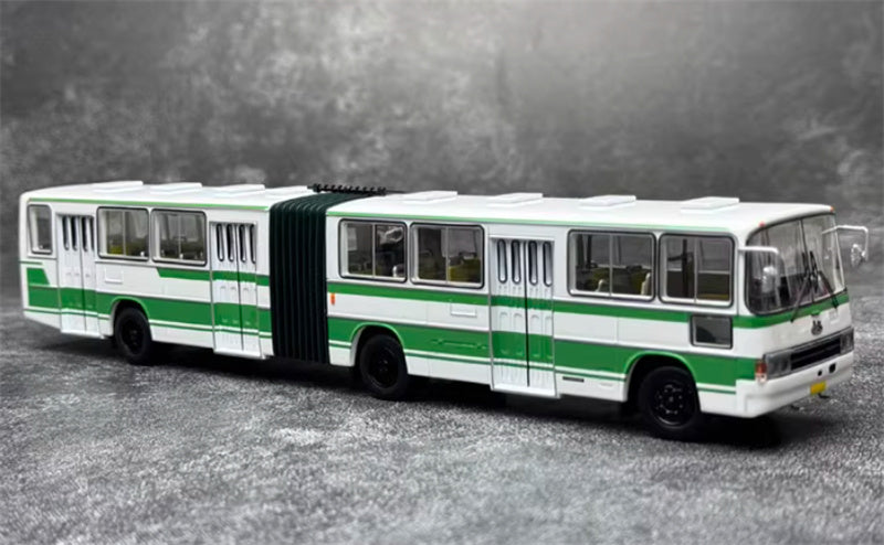 YAN BI DA Yangtze River CJ660B articulated bus greenish white 1:64 Car Pre-built Model view5