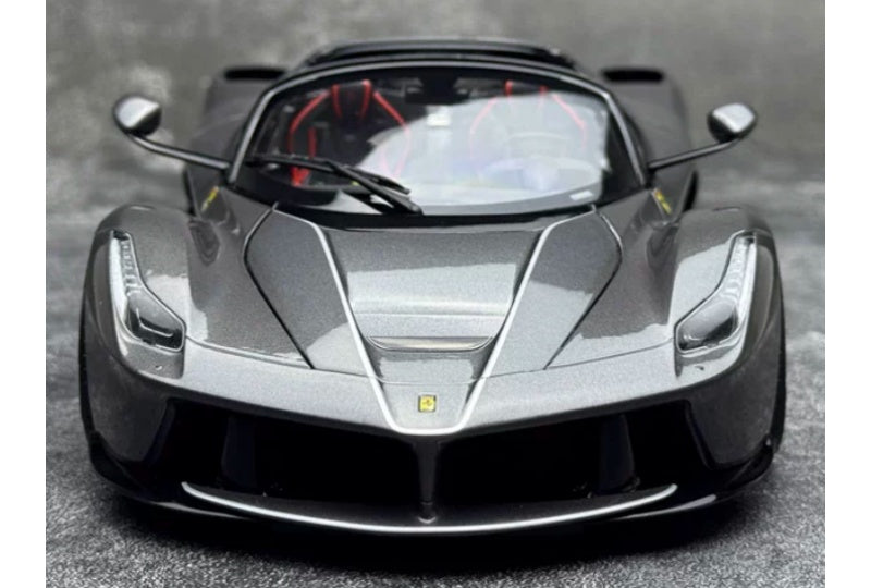 1:18 Ferrari LaFerrari  Grey - Silver Wheel BBR MODELS convertible version DIECAST Model
