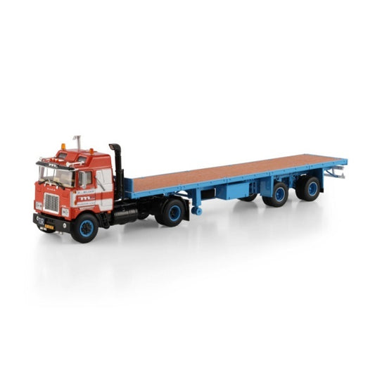 1:50 Mack VANDER MEIJDEN F700 4X2 FLATBED TRAILER 2 AXLE WSI   Diecast Model