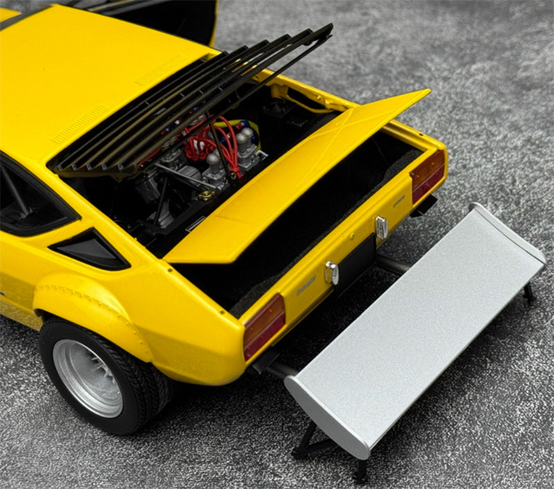 Kyosho Lamborghini Urraco Rally Yellow tail version 1:18 Car Pre-built Model view10