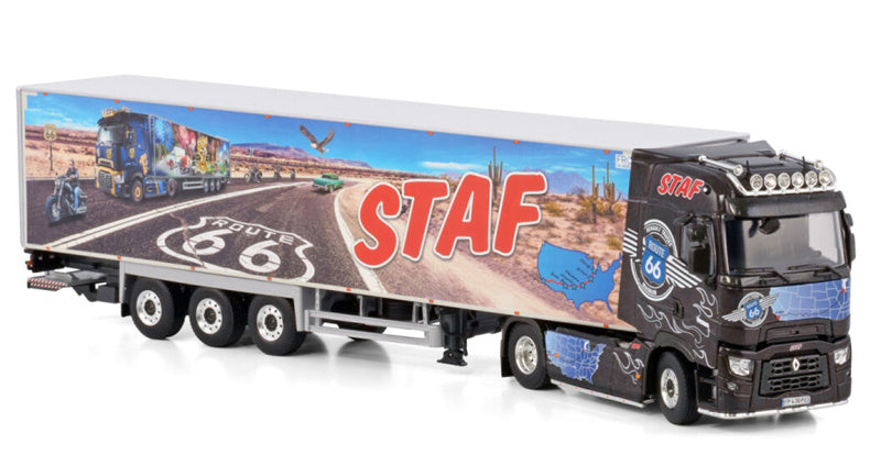 WSI RENAULT T HIGH 4X2 REEFER TRAILER STAF 1:50 Model