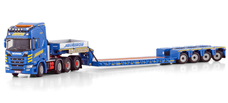 WSI  SCANIA R HIGHLINE CR20H 8X4 LOW LOADER - 4 AXLE Havator 1:50 Truck Pre-built Model