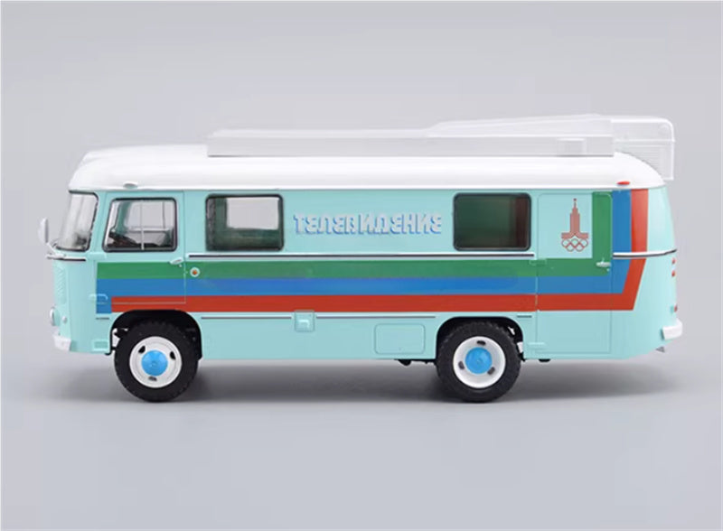 Modimio 1980 Moscow Mobile Movie Car PAZ-3916 (PVS-4) Special Edition 1:43 Car Pre-built Airliner Model Display view3