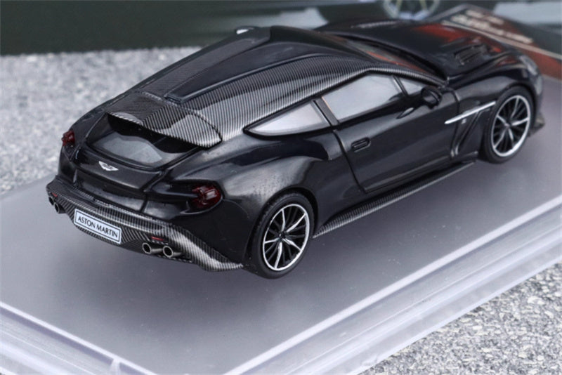 KING MODEL Aston Martin Vanquish Zagato Shooting Brake 2018 Black Limited Edition 999PCS ONLY 1:64 Car Pre-built Model view4