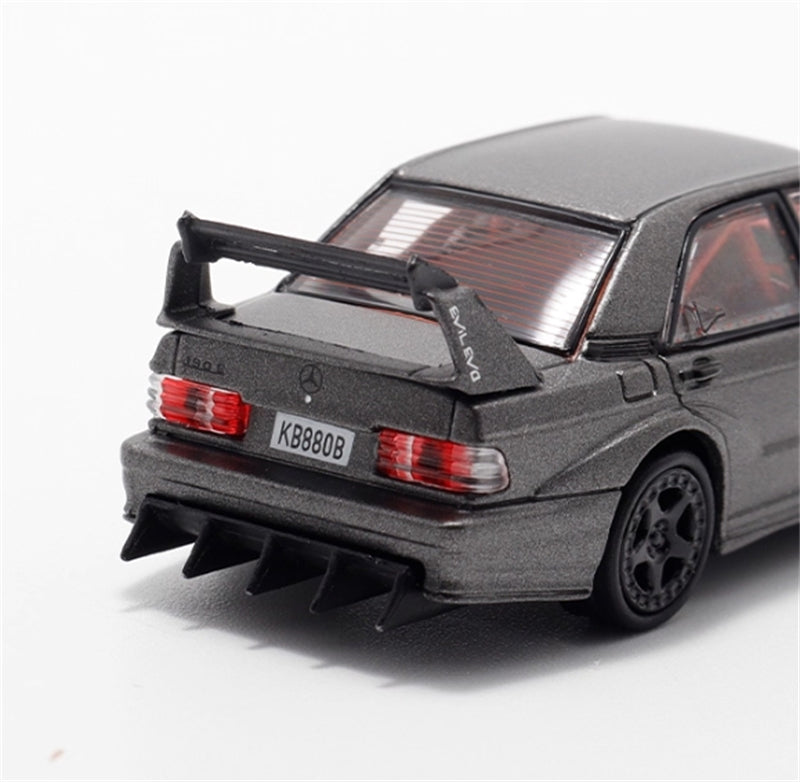 1:64 Mercedes Benz 190E EVO III W201 Metallic Grey Rhino Model DIECAST Model