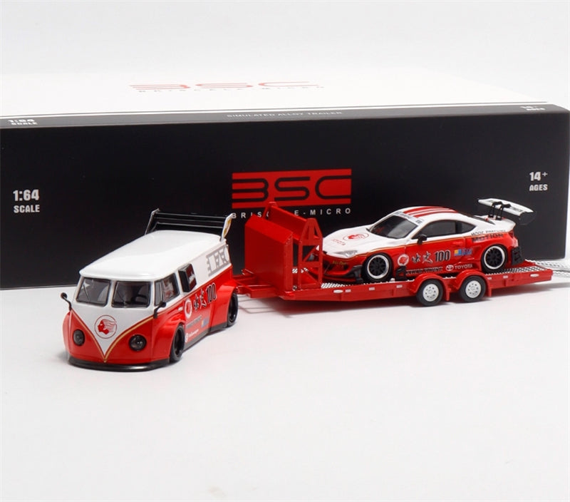 1:64 VW T1 w/ Toyota GR86 #100 Idemitsu Livery BSC DIECAST Limited Edition 499pcs ONLY Model