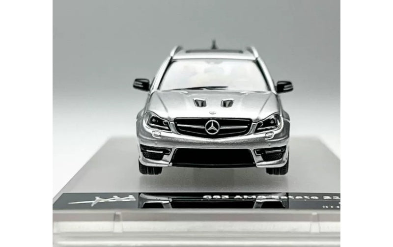 1:64 Mercedes-Benz C63 AMG Estate S204  silver KING MODEL  Limited Edition 999PCS ONLY DIECAST Model
