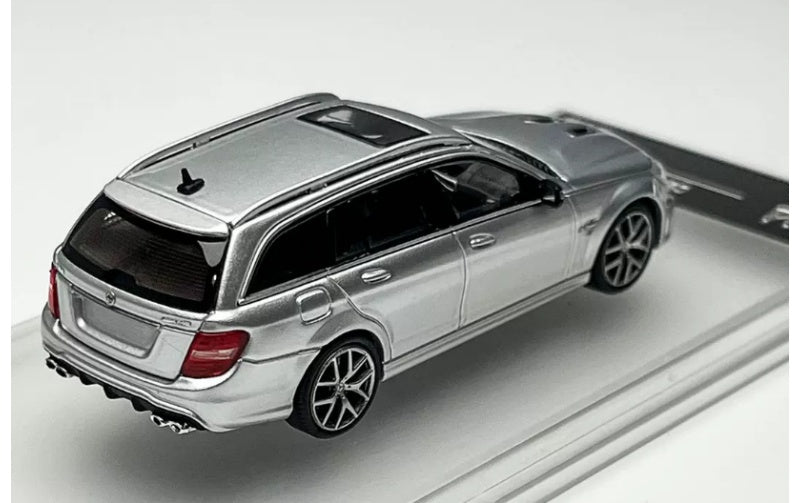 1:64 Mercedes-Benz C63 AMG Estate S204  silver KING MODEL  Limited Edition 999PCS ONLY DIECAST Model