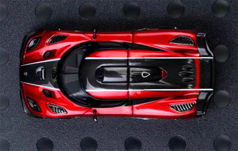 TIME TOP Koenigsegg One:1 Metallic Red 1:64 Car Pre-built Model view3