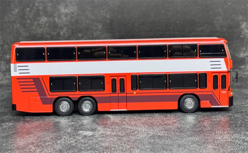 Beijing Public Transport Jinling Double decker JLY6121S Special Line 1 Bus red 1:64 Bus Pre-built Model view3