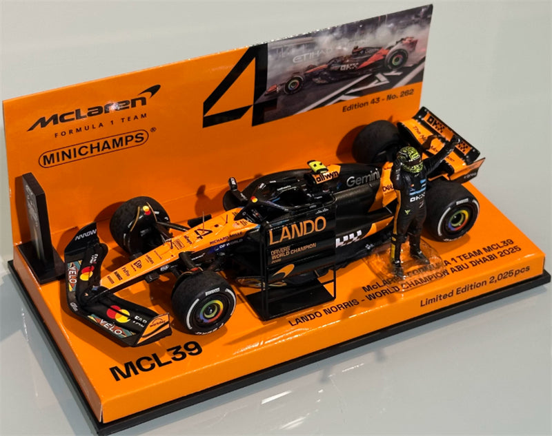 1:43 McLaren MCL39 Norris Winner Abu Dhabi 2025  MINICHAMPS Limited Edition 2025PCS ONLY Resin Model