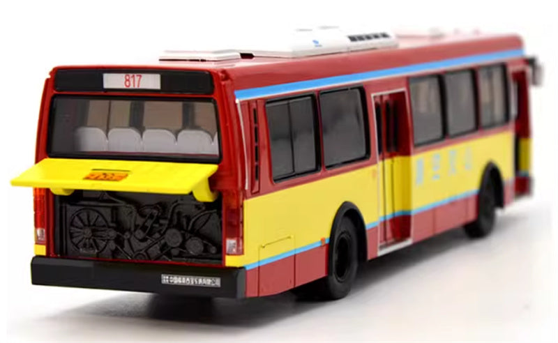 Beijing Public Transport Flxible CFC6110GD 817 Route air-conditioned bus Red Yellow 1:64 Bus Pre-built Model view7