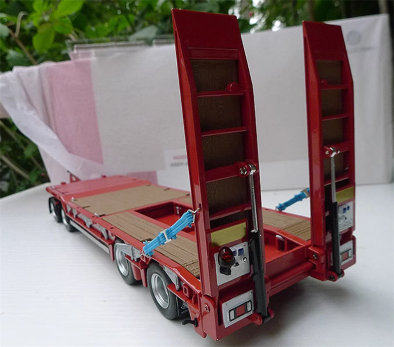 AT COLLECTIONS NOOTEBOOM SUPERTRAILER ASDV-40-22 DRAWBAR TRAILER Red 1:32 Truck Pre-built Model