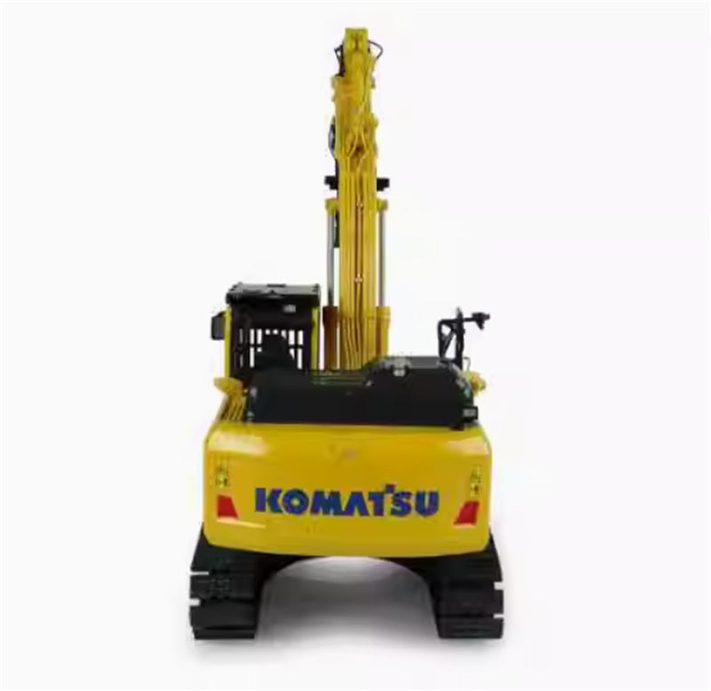 Universal Hobbies Komatsu PC210LC-11 Excavator with Hammer Drill Yellow 1:50 Truck Pre-built Model