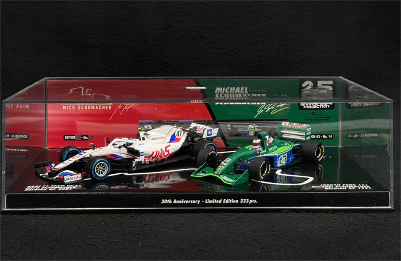 1:43 MINICHAMPS Dual car set HAAS VF-21 jordan ford 191 30th Anniv. LTD 333PCS view10