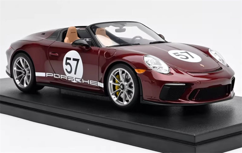 1:18 PORSCHE 911 (991.2) SPEEDSTER #57 HERITAGE EDITION 2019 CHERRY METALLIC  GT SPIRIT Limited Edition Resin Car Model