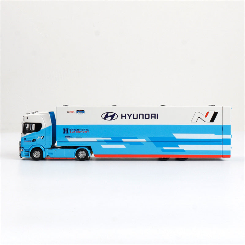1:64 Scania S730 Hyundai Coating Blue/White MAXWELL DIECAST Model