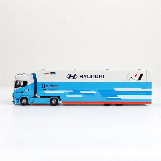 1:64 Scania S730 Hyundai Coating Blue/White MAXWELL DIECAST Model