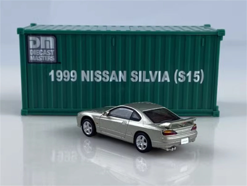 CATERPILLAR NISSAN SILVIA S15 silver left-hand drive 1:64 Car Pre-built Model