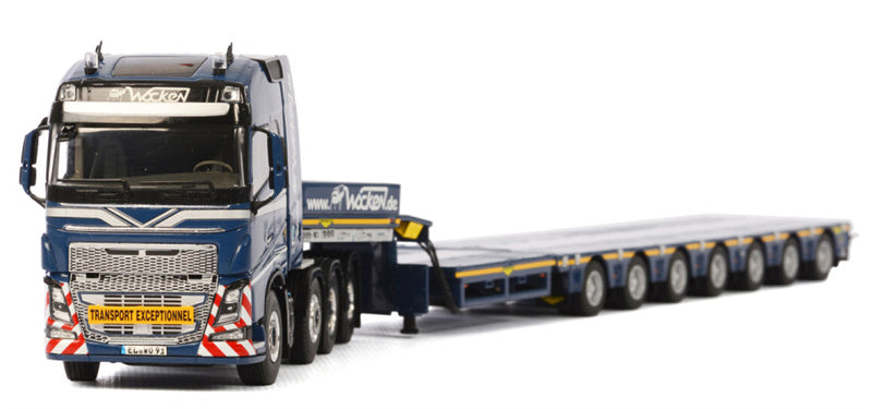 WSI  VOLVO FH 4 GLOBETROTTER 8x4 BROSHUIS SL 100 TONNER 7 AXLE Wocken 1:50 DIECAST Truck Lorry