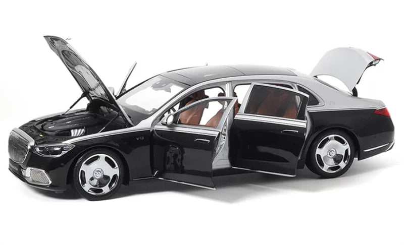 1:18 Mercedes Maybach S680 2021 black silver Almost Real  DIECAST Model