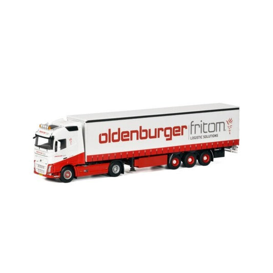 1:50 VOLVO OLDENBURG FRITOM FH 4 4X2 CURTAIN SIDE /TAUTLINER 3 AXLE WSI   DIECAST Model