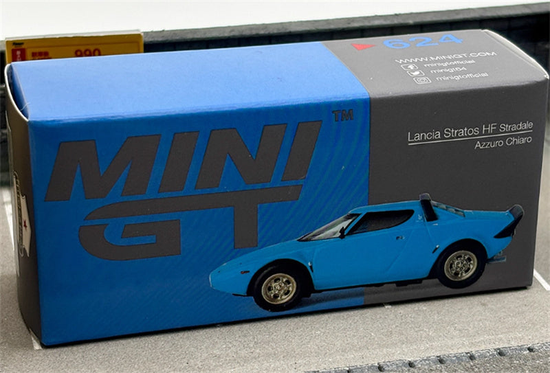 MINIGT Lancia Stratos HF Stradale Azzuro Chiaro Off light version color box packaging 1:64 Car Pre-built Model view8
