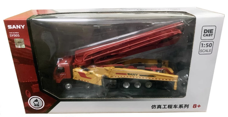 SANY SY005 concrete pump truck 1:50 Truck Pre-built Model