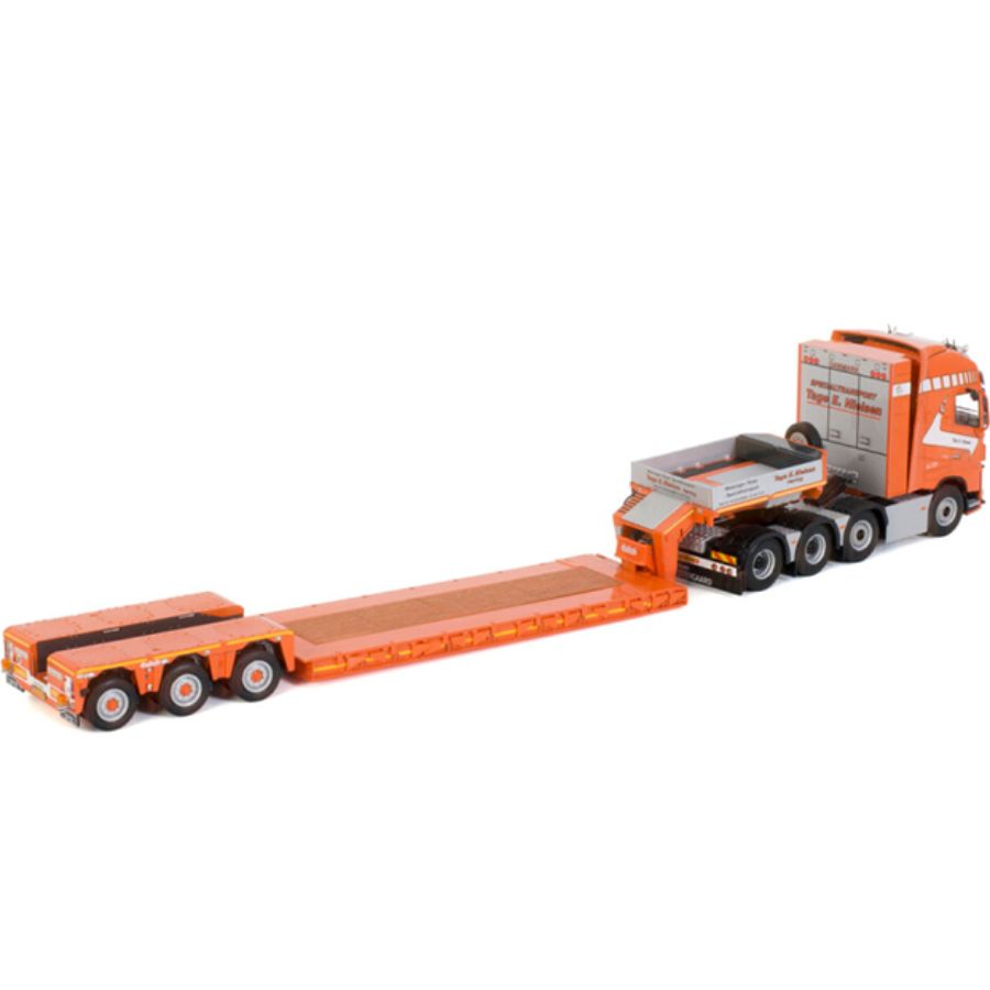 WSI VOLVO FH4 GLOBETROTTER XL 8X4 NOOTEBOOM LOWLOADER - 3 AXLE Tage E. Nielsen 1:50 DIECAST Truck
