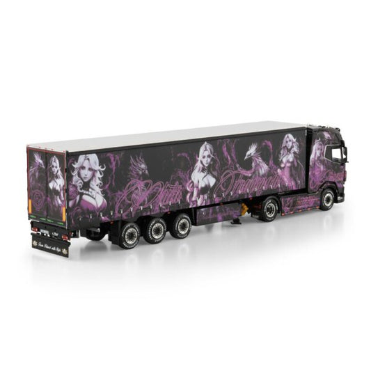 1:50 DAF PLUTA XG + 4X2 CURTAINSIDE TRAILER 3 AXLE WSI Diecast Model