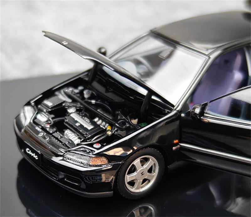 LCD-MODELS Honda Civic SiR II EG6 Fully open black 1:43 Car Pre-built Model view7